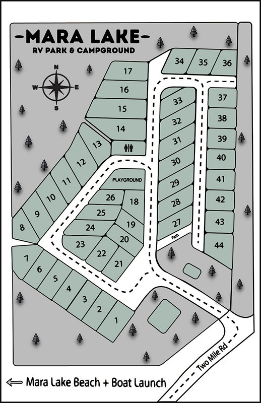 Mara Lake Campsite Map