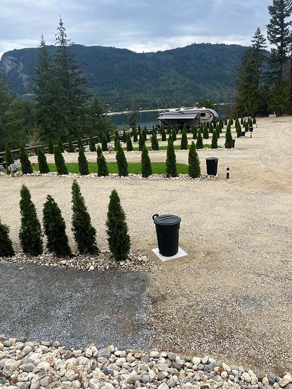 A picture of the campsite landscaping work at Mara Lake RV Park & Campground